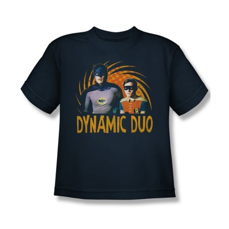 Classic Batman Shirt Kids Dynamic Duo Navy T-Shirt
