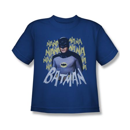 Classic Batman Shirt Kids Theme Song Royal Blue T-Shirt