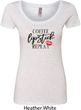 Coffee Lipstick Repeat Ladies Heather White Scoop Neck Shirt
