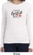 Coffee Lipstick Repeat Ladies Long Sleeve Shirt