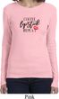Coffee Lipstick Repeat Ladies Long Sleeve Shirt