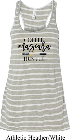 Coffee Mascara Hustle Ladies Flowy Racerback Tanktop
