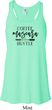 Coffee Mascara Hustle Ladies Flowy Racerback Tanktop