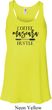 Coffee Mascara Hustle Ladies Flowy Racerback Tanktop