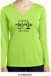 Coffee Mascara Hustle Ladies Moisture Wicking Long Sleeve Shirt