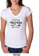 Coffee Mascara Hustle Ladies Tri Blend V-Neck Shirt