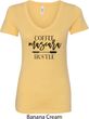 Coffee Mascara Hustle Ladies V-Neck Shirt