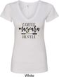 Coffee Mascara Hustle Ladies V-Neck Shirt