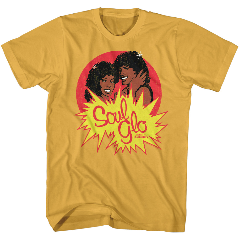 Let Your Soul Glow Coming To America Coming to America Soul Glow Adult Gold T-shirt - Coming to America