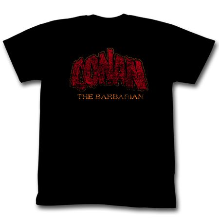 Conan Shirt Distressed Logo Adult Black Tee T-Shirt