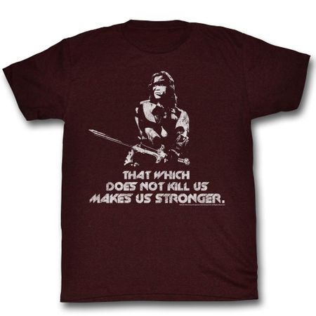 Conan the Barbarian Shirt Stronger Maroon T-Shirt