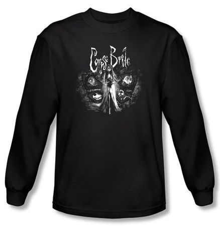 Corpse Bride Long Sleeve T-Shirt Warner Bros Bride To Be Black Shirt
