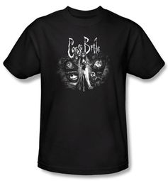 Corpse Bride T-Shirt Warner Bros Movie Bride To Be Adult Black Shirt