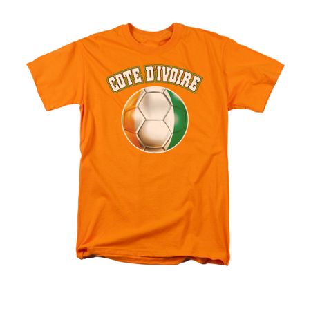 Cote D'ivoire Soccer Futbol Shirt Adult Orange Tee T-Shirt