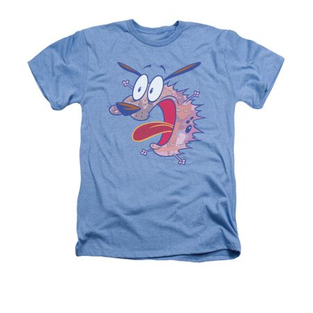 Courage The Cowardly Dog Shirt Evil Inside Adult Heather Light Blue Tee T-Shirt