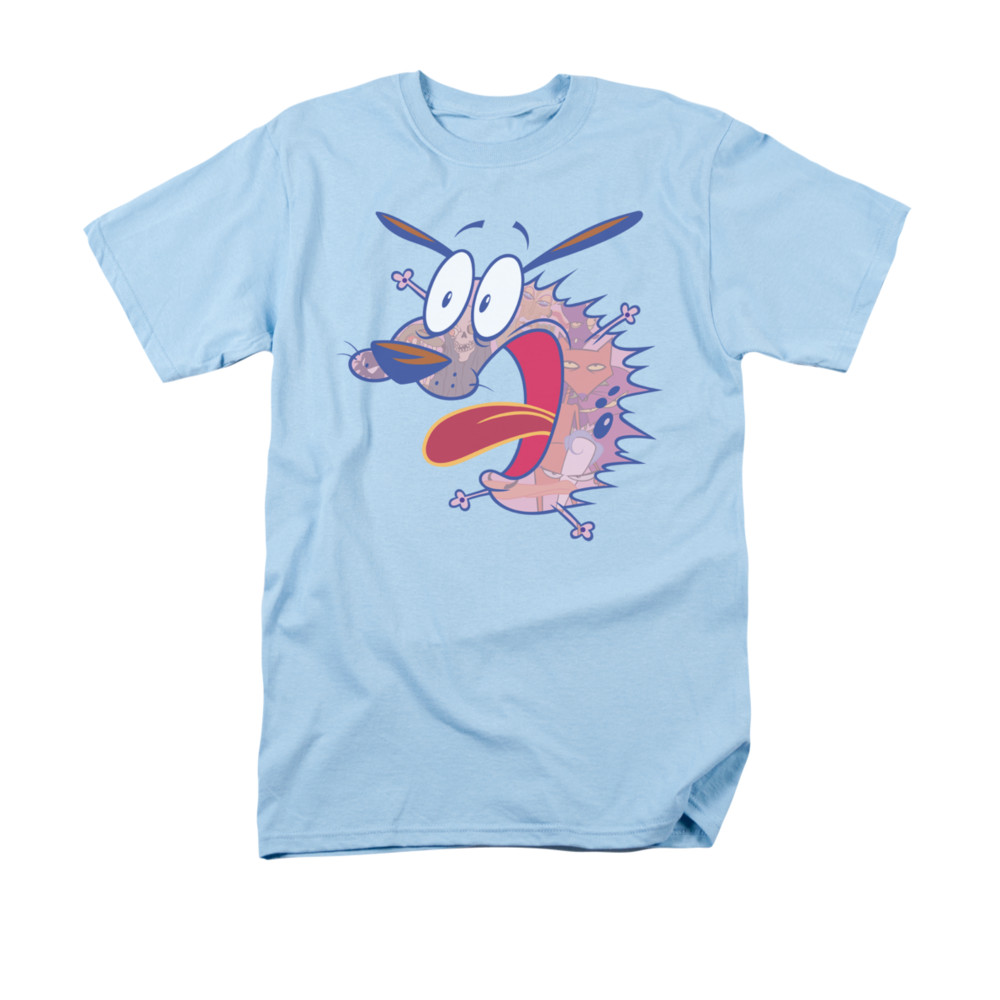 Courage The Cowardly Dog Shirt Evil Inside Adult Light Blue Tee TShirt