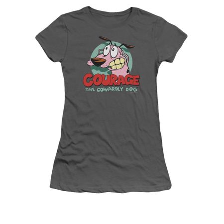Courage The Cowardly Dog Shirt Juniors Courage Charcoal Tee T-Shirt