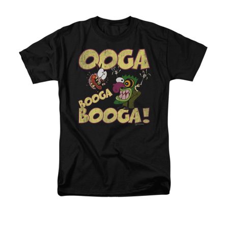 Courage The Cowardly Dog Shirt Ooga Booga Booga Adult Black Tee T-Shirt