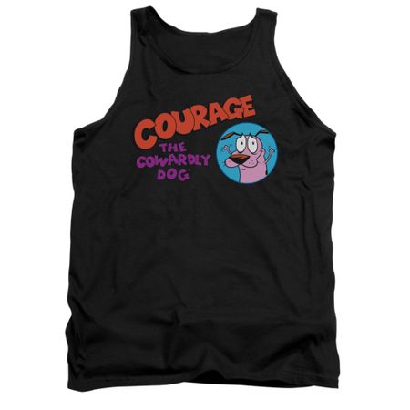 Courage The Cowardly Dog Tank Top Courage Logo Black Tanktop
