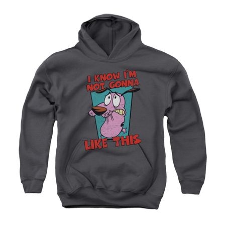 Courage The Cowardly Dog Youth Hoodie Not Gonna Like Charcoal Kids Hoody