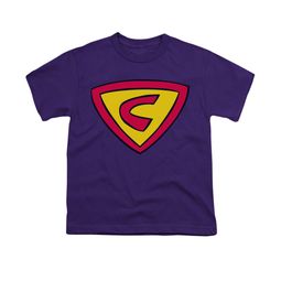 Cow & Chicken Shirt Kids Super Cow Logo Purple Youth Tee T-Shirt
