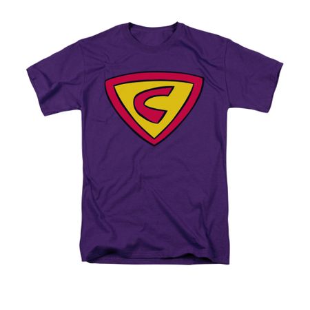 Cow & Chicken Shirt Super Cow Logo Adult Purple Tee T-Shirt