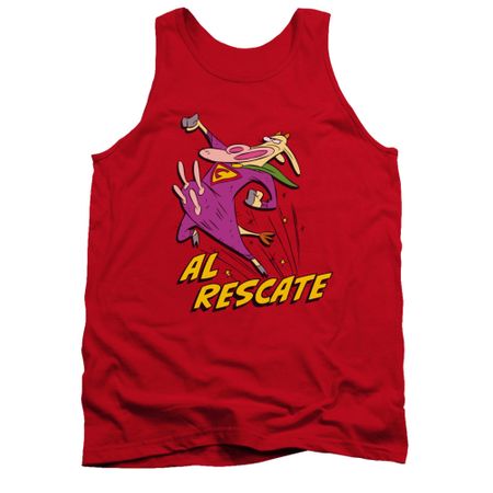 Cow & Chicken Tank Top Al Rescate Red Tanktop