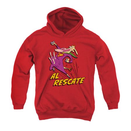 Cow & Chicken Youth Hoodie Al Rescate Red Kids Hoody