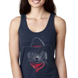 Cowboy Cat Ladies Ideal Racerback
