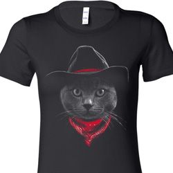 Cowboy Cat Ladies Longer Length Shirt
