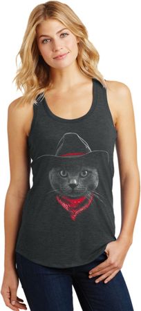 Cowboy Cat Ladies Racerback