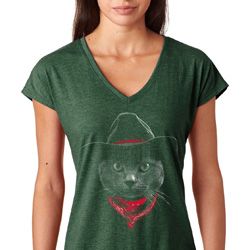 Cowboy Cat Ladies Shirts