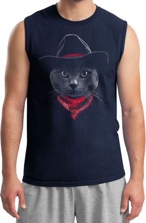 Cowboy Cat Muscle Shirt