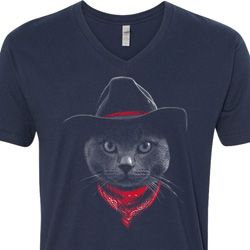 Cowboy Cat V-neck Shirt Cowboy Cat V-neck Shirt