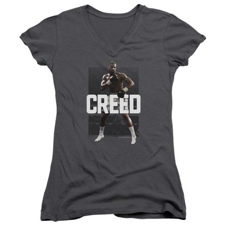 Creed Juniors V Neck Shirt Adonis Johnson Final Round Charcoal T-Shirt
