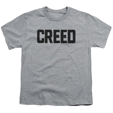 Creed Kids Shirt Cracked Movie Logo Athletic Heather T-Shirt