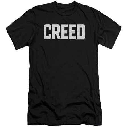 Creed Slim Fit Shirt Cracked Logo Poster Black T-Shirt