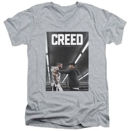 Creed Slim Fit V-Neck Shirt Movie Poster Athletic Heather T-Shirt