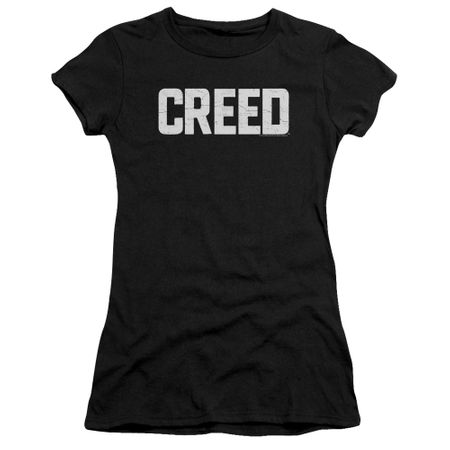 Creed Womens Shirt Cracked Logo Poster Black T-Shirt