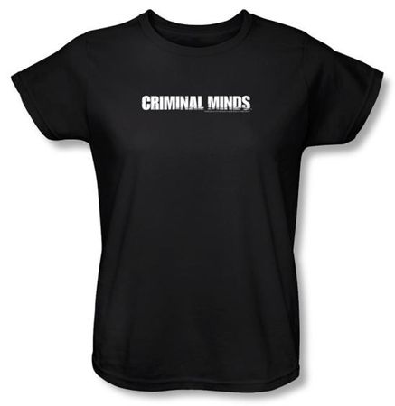 Criminal Minds Ladies T-shirt Logo TV Crime Drama Black Tee Shirt