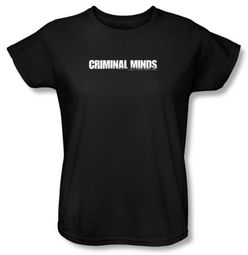Criminal Minds Ladies T-shirt Logo TV Crime Drama Black Tee Shirt