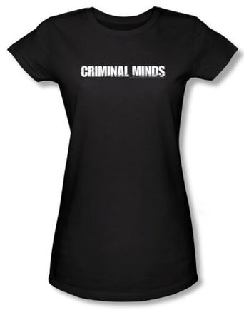 Criminal Minds Logo Juniors T-shirt TV Crime Drama Black Tee Shirt