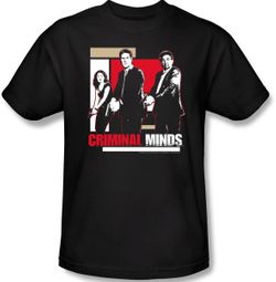 Criminal Minds T-shirt - Guns Drawn Crime Drama Adult Black Tee Shirt