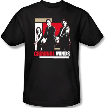 Criminal Minds T-shirt - Guns Drawn Crime Drama Adult Black Tee Shirt