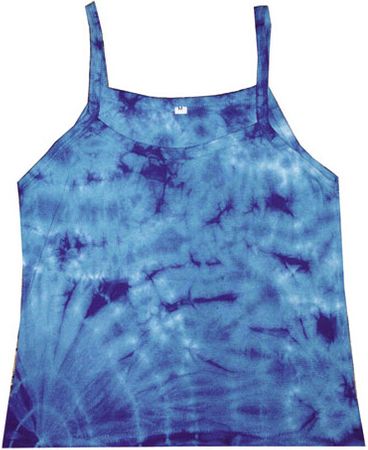 Crinkle Blue Adult Women Tie Dye Tanktop Tank