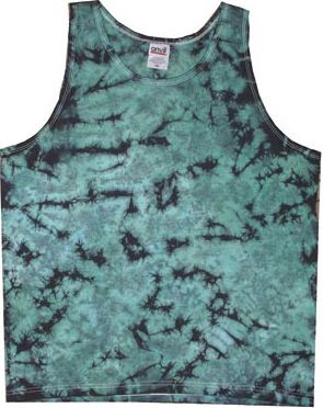Crinkle Green Loud Mens Adult Tie Dye Tanktop Tank