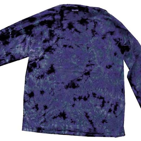 Crinkle Purple Adult Unisex Tie Dye Long Sleeve Shirt