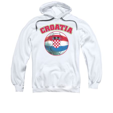 Croatia Soccer Futbol Hoodie Sweatshirt White Adult Hoody Sweat Shirt