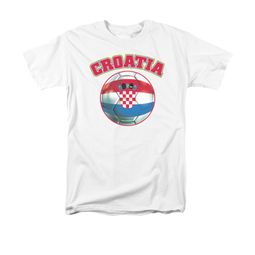 Croatia Soccer Futbol Shirt Adult White Tee T-Shirt