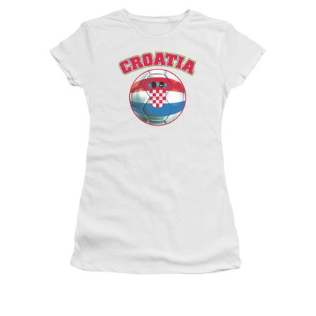 Croatia Soccer Futbol Shirt Juniors White Tee T-Shirt